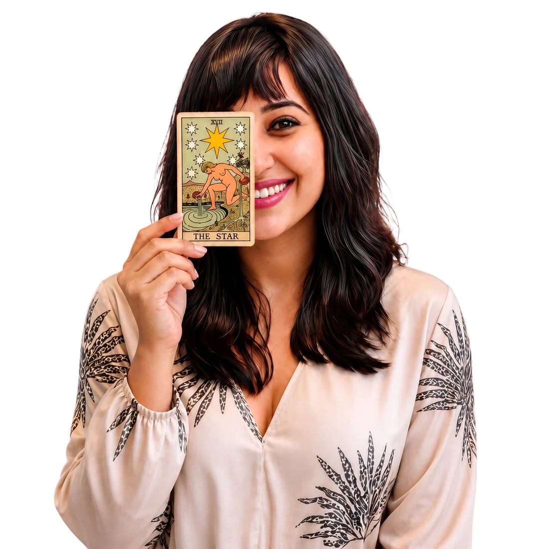 Geetika Khurana holding The Star tarot card